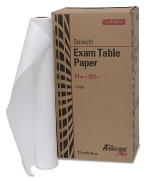 Table Paper Smooth White Standard 21 Inch Width x 225 Feet ProAdvantage (12/CS 48CS/PLT) by Pro Advantage  ID P750021